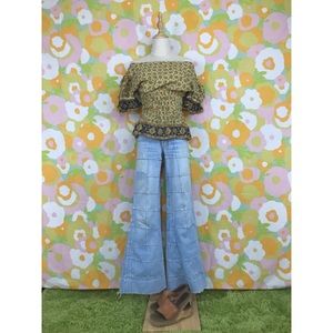 RARE Late 60s 70s Woodstock Era Hippy Top